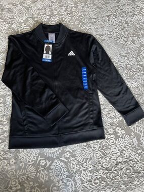 NWT Adidas bomber zip up 14/16 black